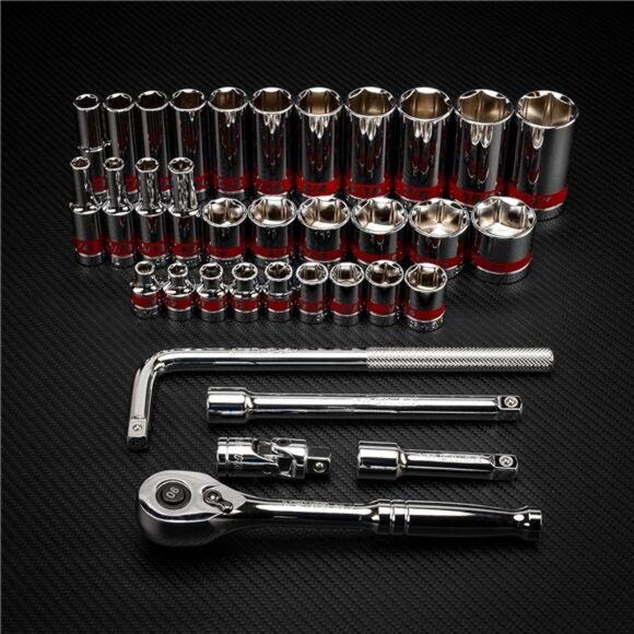 Drive Socket Set with Quick Release Ratchet (90 Tooth) - Picture 5 of 6